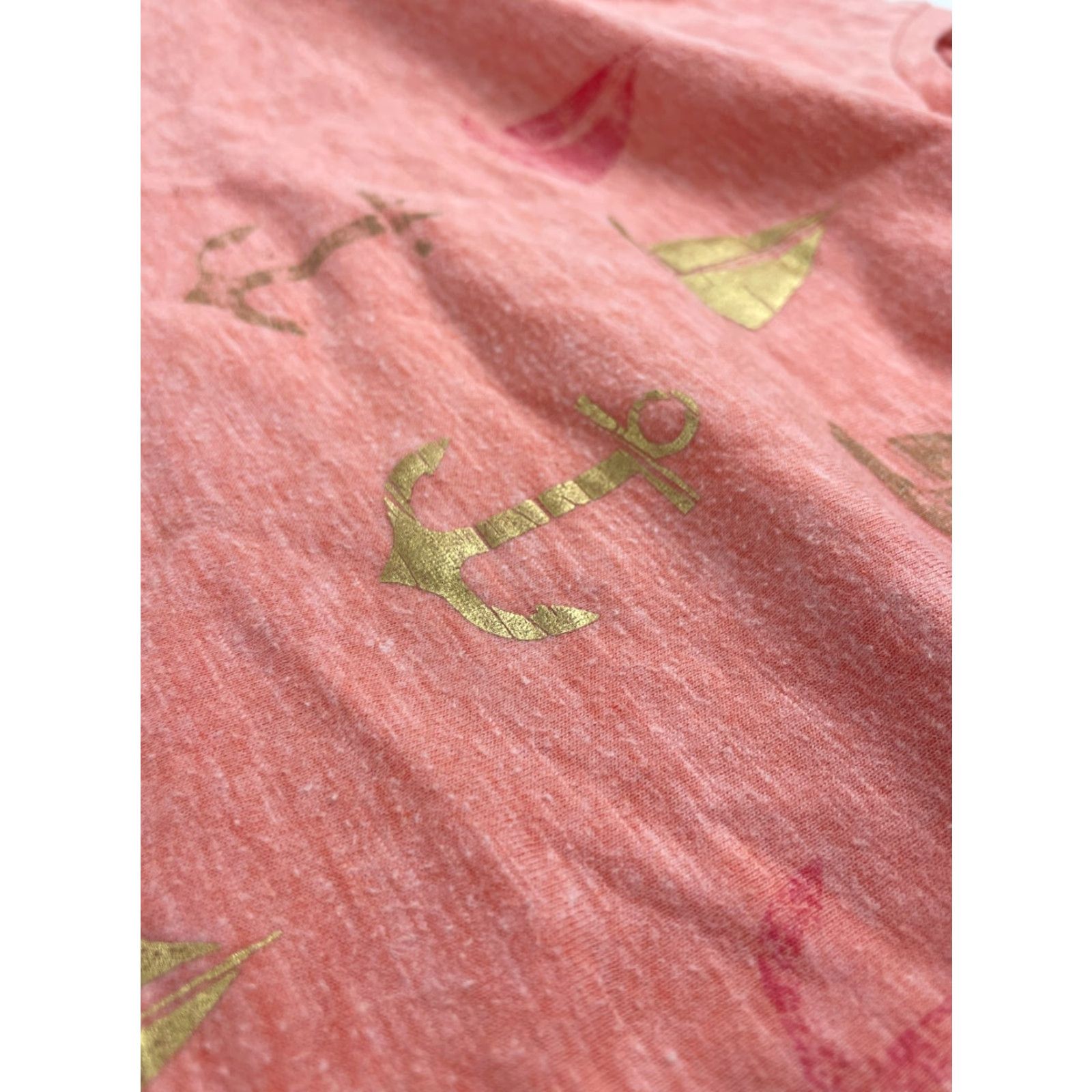 Nautica VINTAGE Pal Harbour Shirt Womens XL Peach Sail Boat Nautical 3/4 Sleeve Crewneck Size XL / US 12-14 / IT 48-50 - 4 Thumbnail