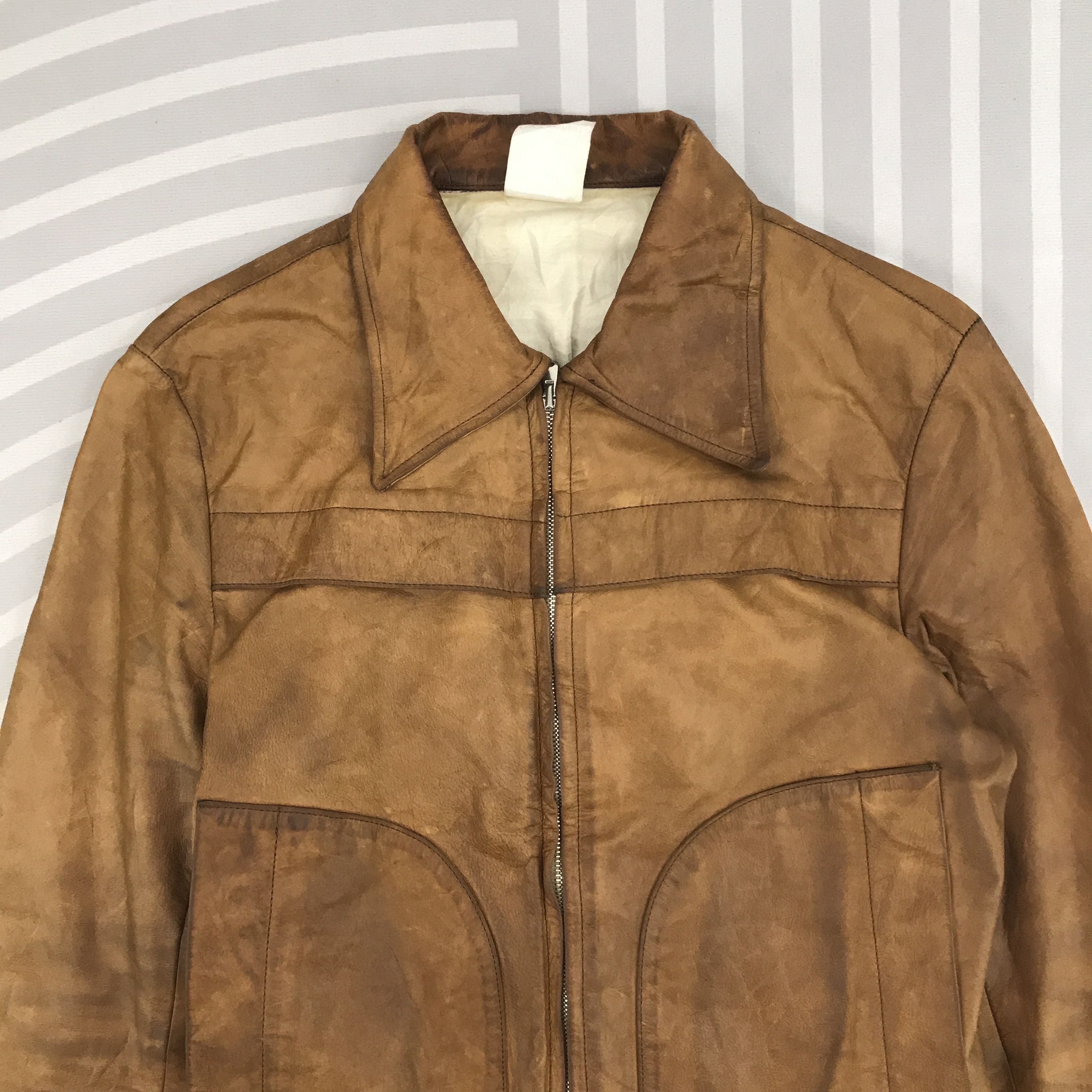 Japanese Brand Vtg Japan Liquid Bomber Leather Jacket Riri zipper Size US M / EU 48-50 / 2 - 2 Thumbnail