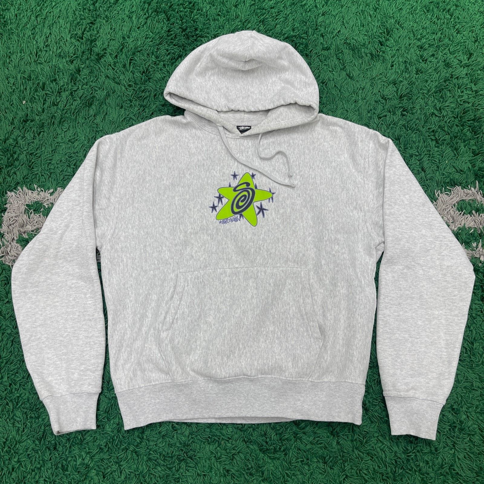 Stussy FW23 Stussy Slime Galaxy Hoodie Ash Heather Sweater Size XL Size US XL / EU 56 / 4 - 1 Thumbnail