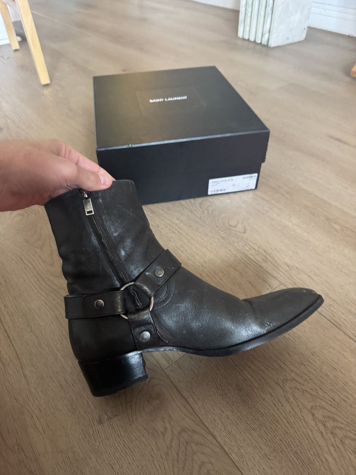Saint Laurent Paris Harness Wyatts “Vintage Black” Size US 10 / EU 43 - 4 Thumbnail