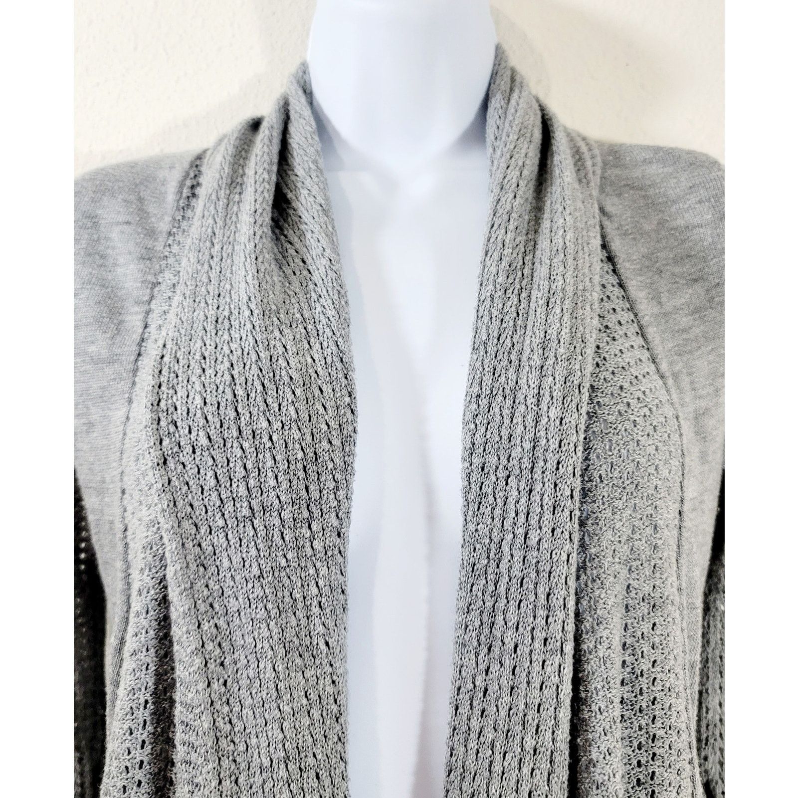 rue21 Rue 21 Gray Knit Open Front Cardigan Sweater Small Size S / US 4 / IT 40 - 6 Thumbnail