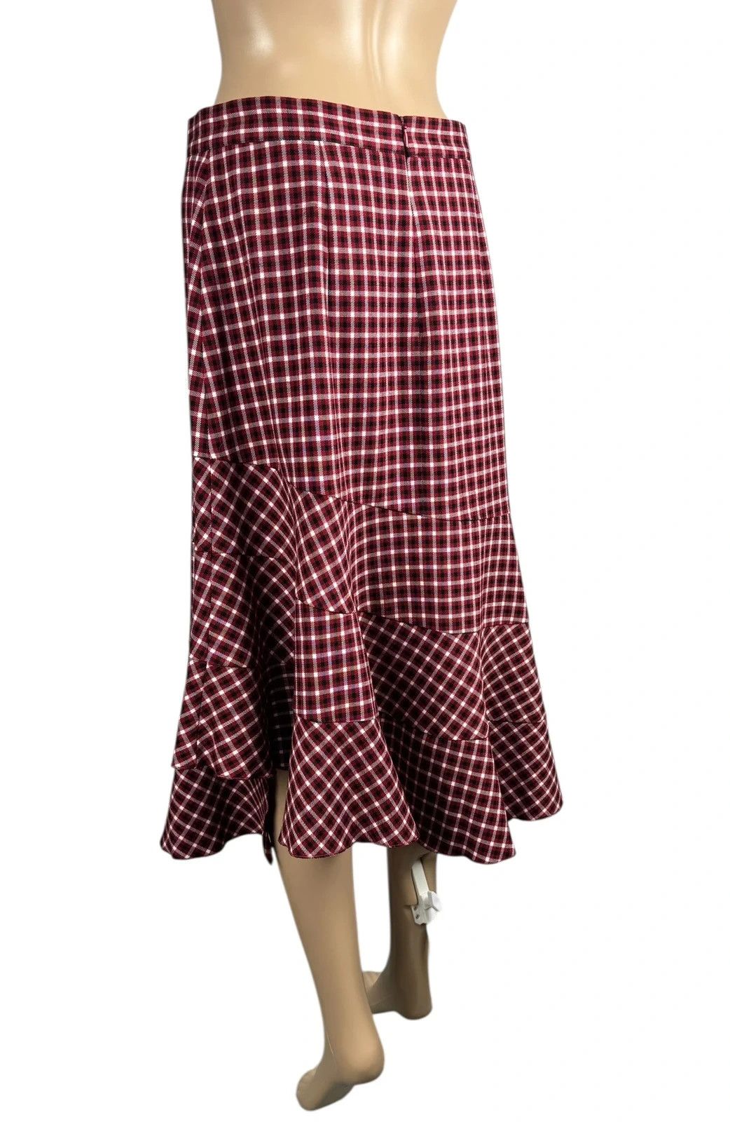 Other Poustovit Check Pleated Patchwork Skirt Viscose size 42 Size 28" / US 6 / IT 42 - 5 Thumbnail