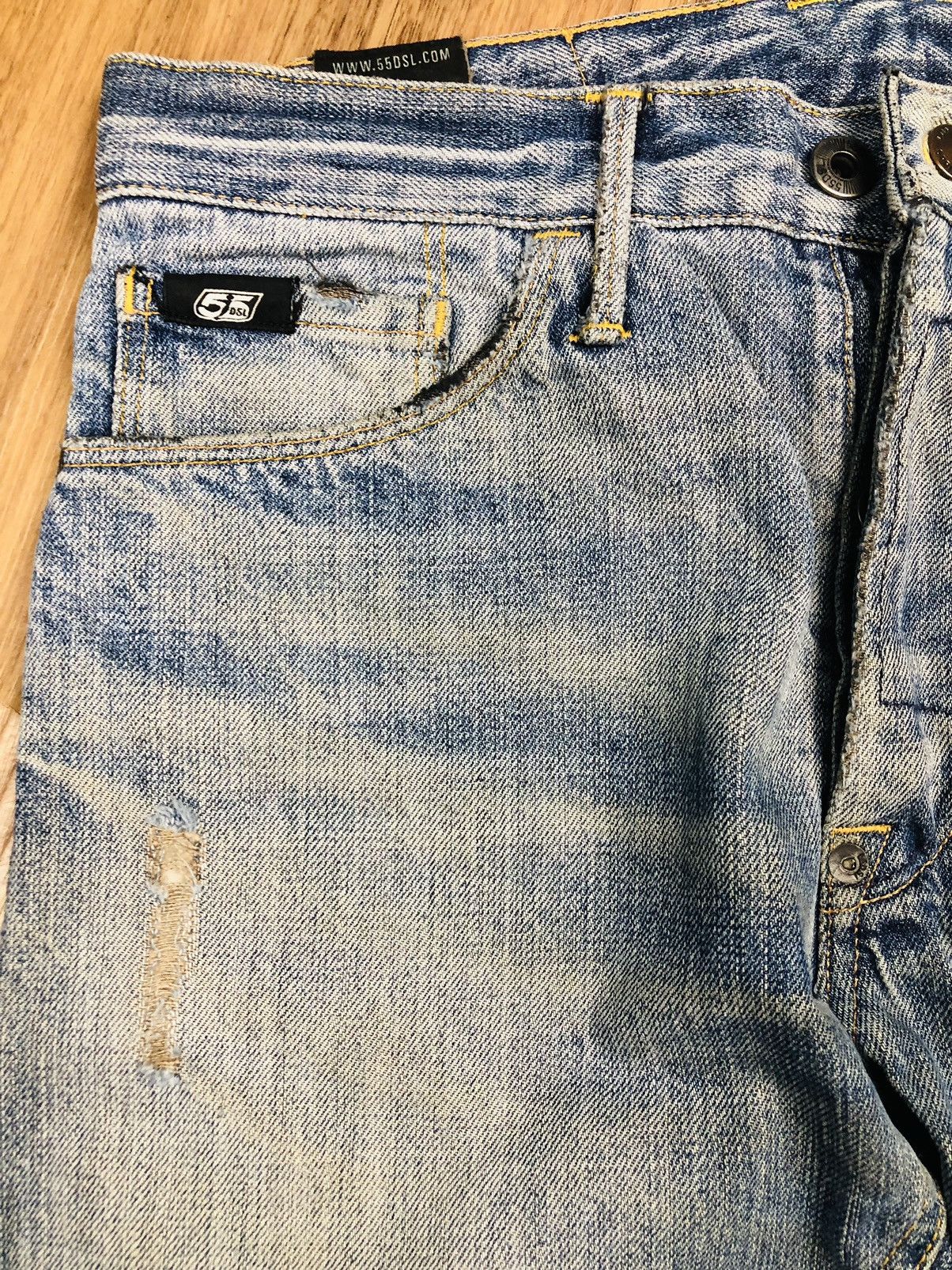 55DSL 55DSL Pearn Slim Fit Ripped Denim Jeans (38) Size US 28 / EU 44 - 7 Thumbnail