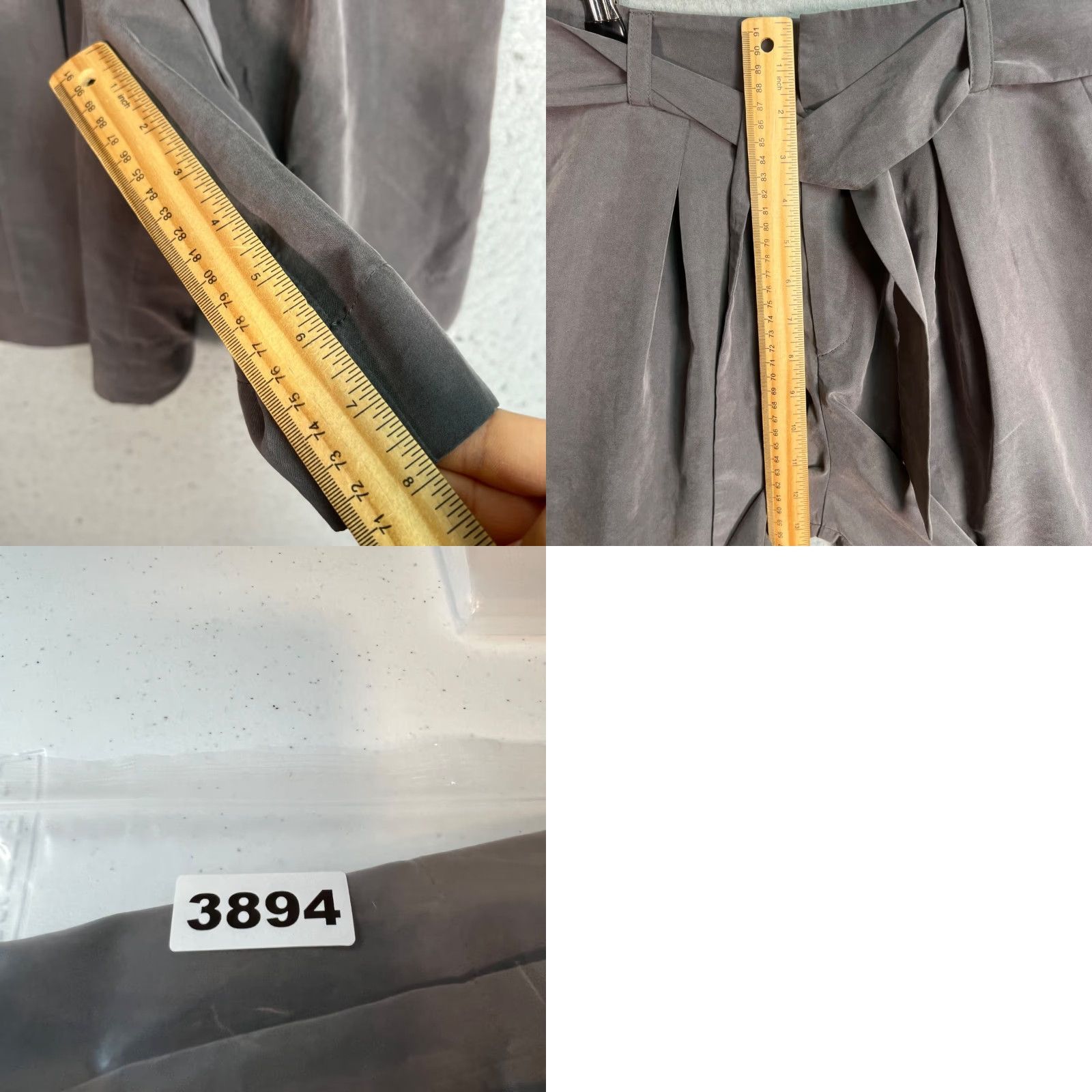 Vintage Morgan Carper Womens Bermuda Shorts 4 Gray Pleated High-Waist With Tie Belt Size 27" / US 4 / IT 40 - 8 Thumbnail