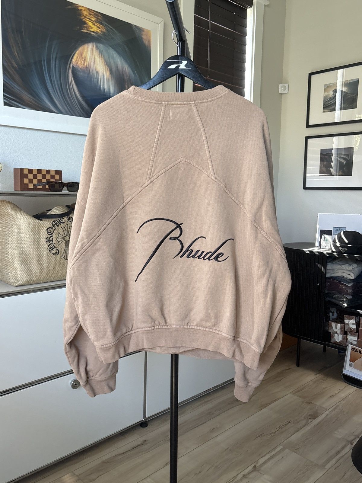 Rhude RHUDE THICK SCRIPT LOGO CREWNECK Size US S / EU 44-46 / 1 - 1 Thumbnail