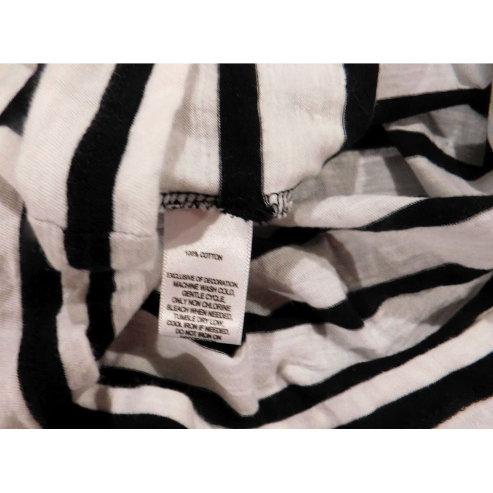 Ann Taylor Loft Ann Taylor White Striped Blouse M Women's Crew Neck Sleeveless Pullover Cotton Stretch Casual Top Size M / US 6-8 / IT 42-44 - 6 Thumbnail