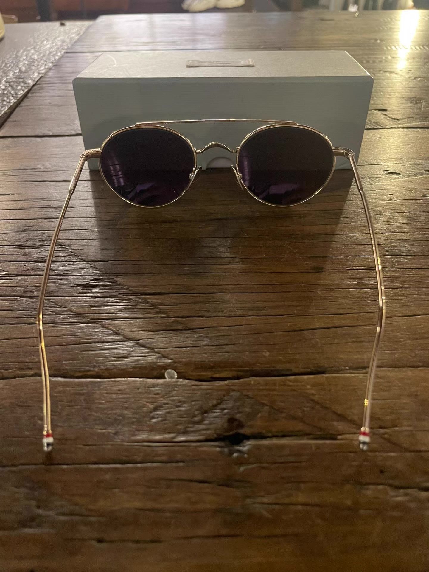 Thom Browne Thom Browne 12K gold-plated frame gold lens sunglasses Ｑ25 Size ONE SIZE - 3 Thumbnail