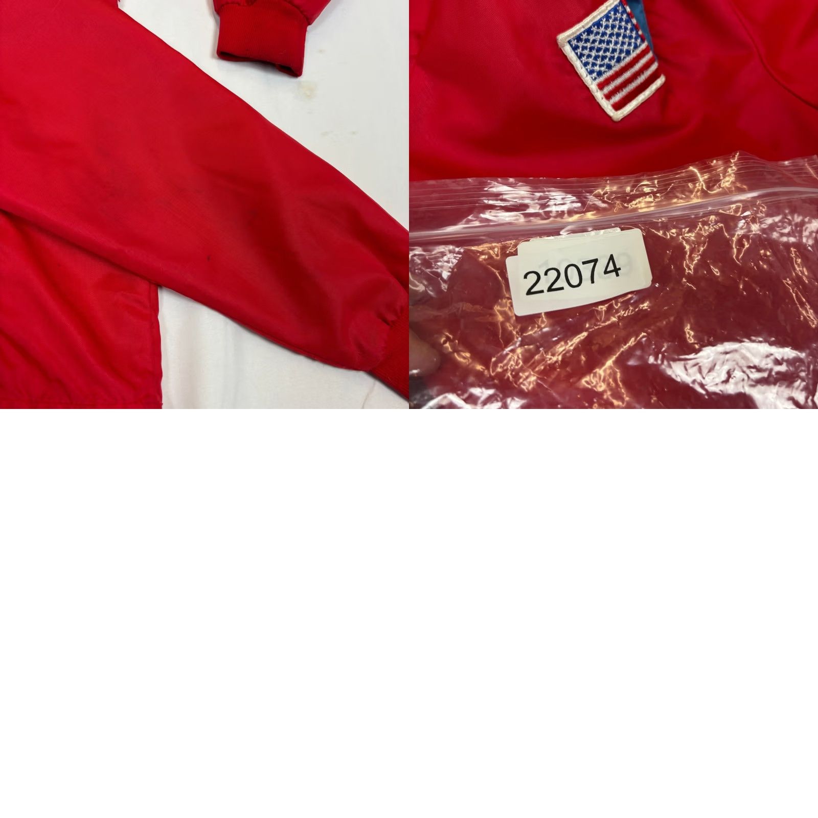 Vintage VINTAGE NBCA Jacket Windbreaker Zip Racing Chain Stitch Men's L 206 Omaha Vet Red Size US L / EU 52-54 / 3 - 9 Thumbnail