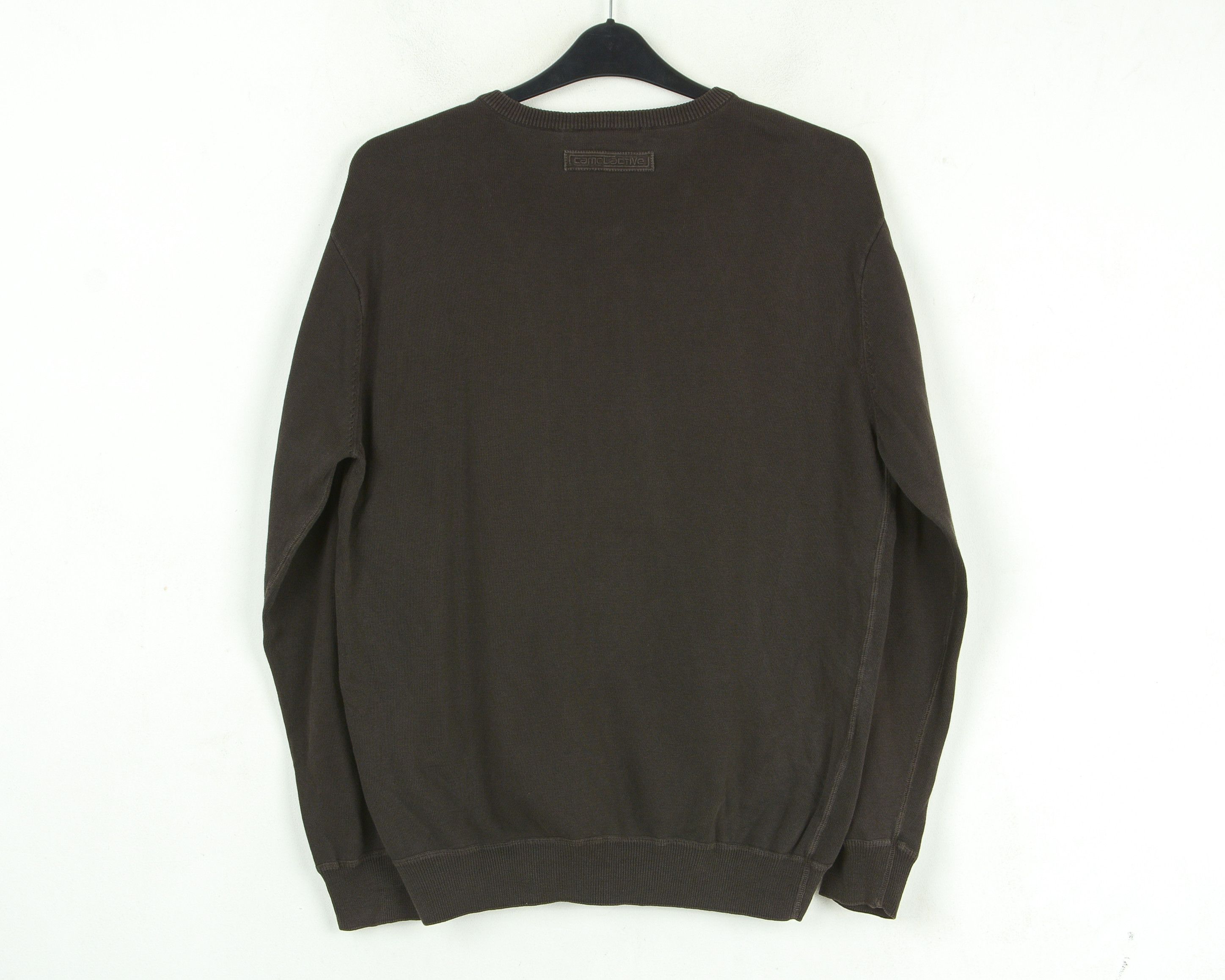 camel active Jumper V-Neck L Pullover Cotton Sweater Knitted Brown Top Size US L / EU 52-54 / 3 - 4 Thumbnail