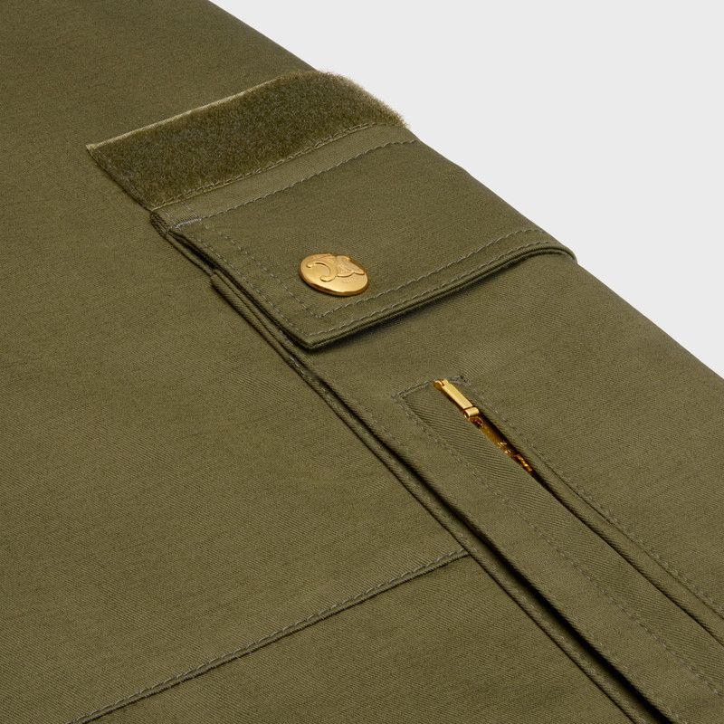 Celine o1w1db10526 2Z5522 Cargo Pant in Olive Green Size 34" / US 12 / IT 48 - 4 Thumbnail