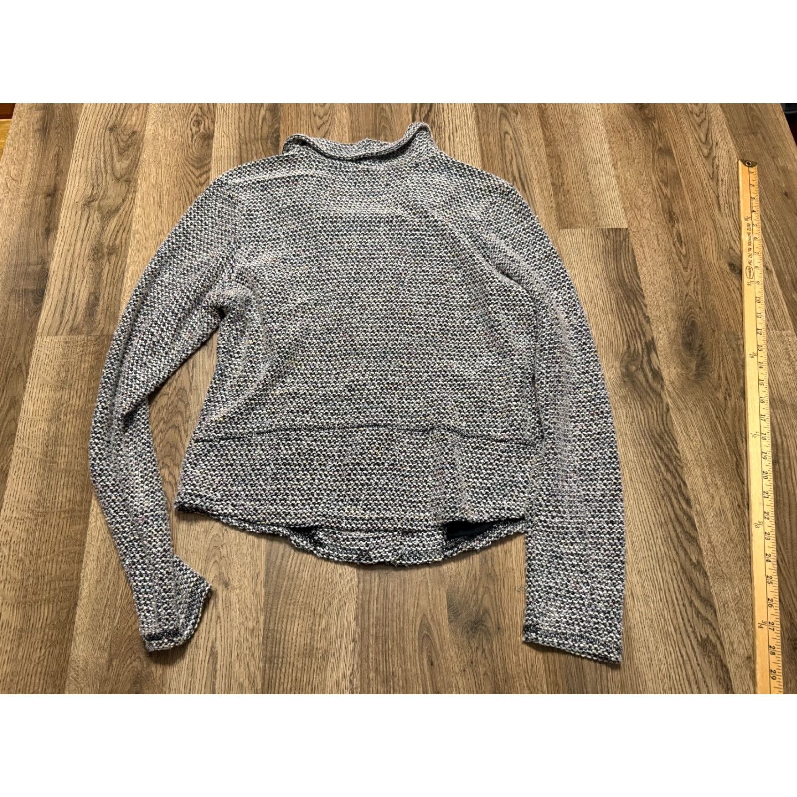 Vintage Maurices Jacket Women's Large Gray Full Zip Tweed Long Sleeve Casual Regular Size L / US 10 / IT 46 - 2 Thumbnail