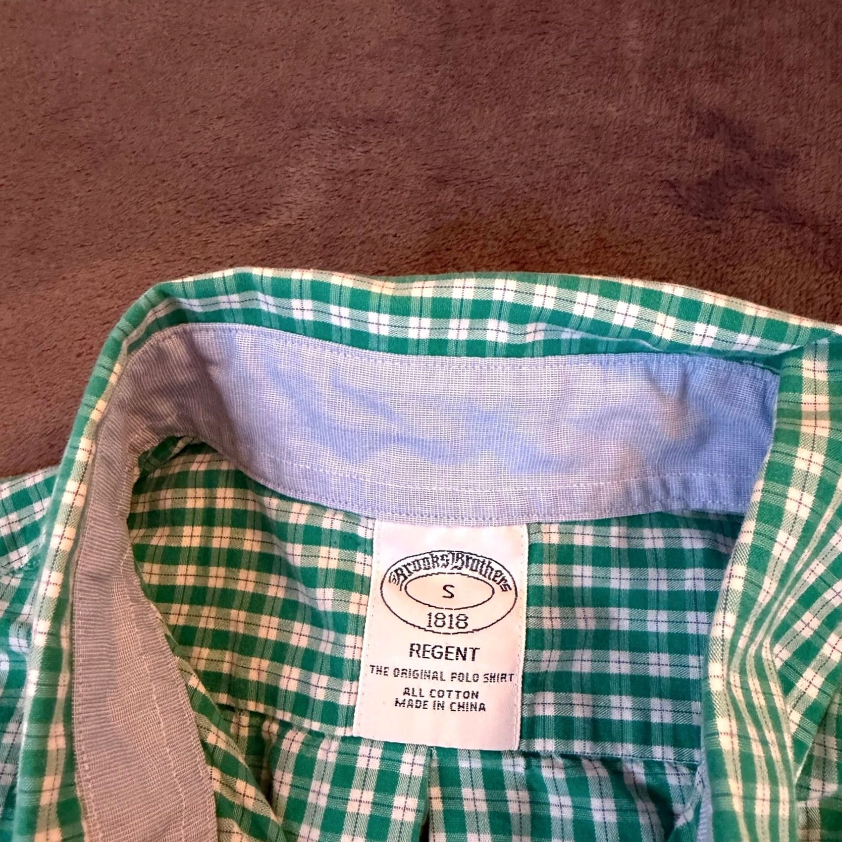 Brooks Brothers Brooks Brothers Regent Button Up Shirt Mens Small Green Gingham Regular Fit Size US S / EU 44-46 / 1 - 2 Thumbnail