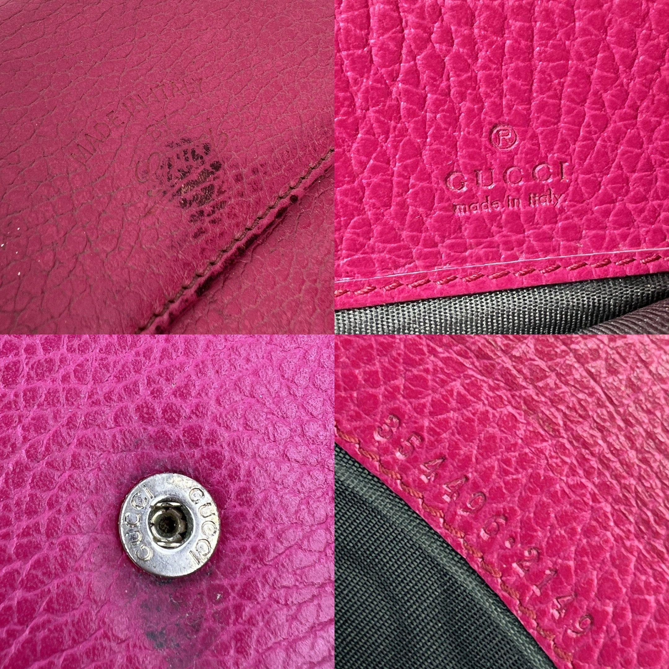 Gucci Gucci Dollar Calfskin Pink Leather Wallet Size ONE SIZE - 2 Thumbnail