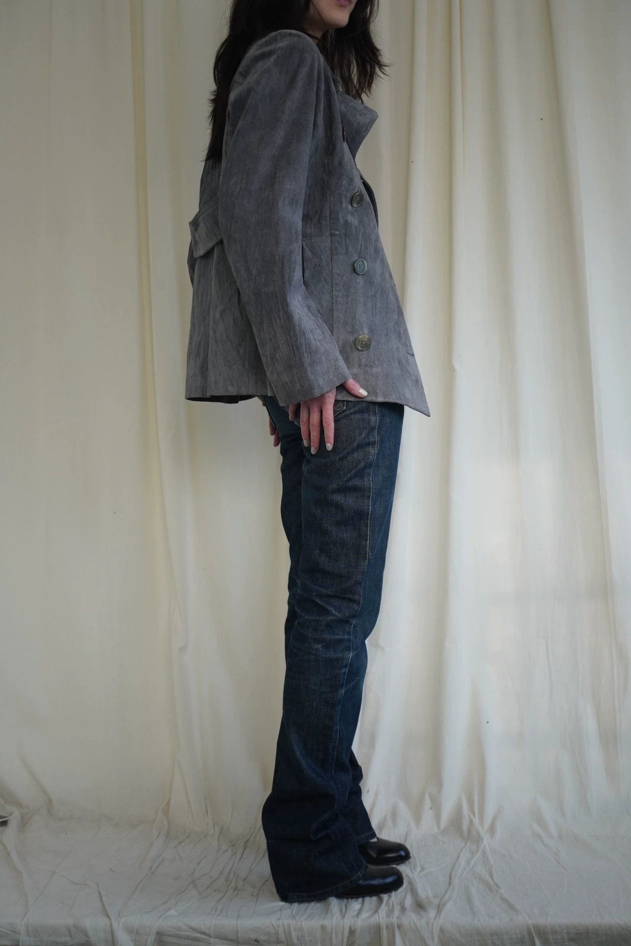 Y's Y'S YohjiYamamoto 00s Gray Pleated Pigskin Jacket Size S / US 4 / IT 40 - 7 Thumbnail