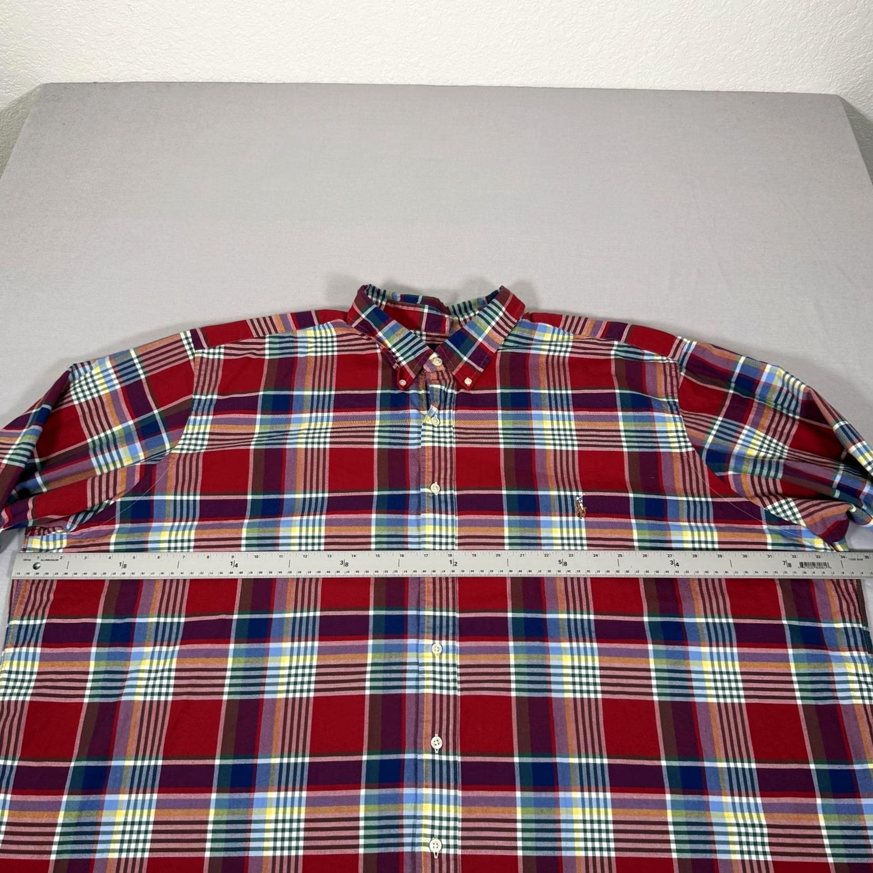 Polo Ralph Lauren Polo Ralph Lauren Shirt Mens 4XB Red Plaid Button Up Size US XXL / EU 58 / 5 - 4 Thumbnail