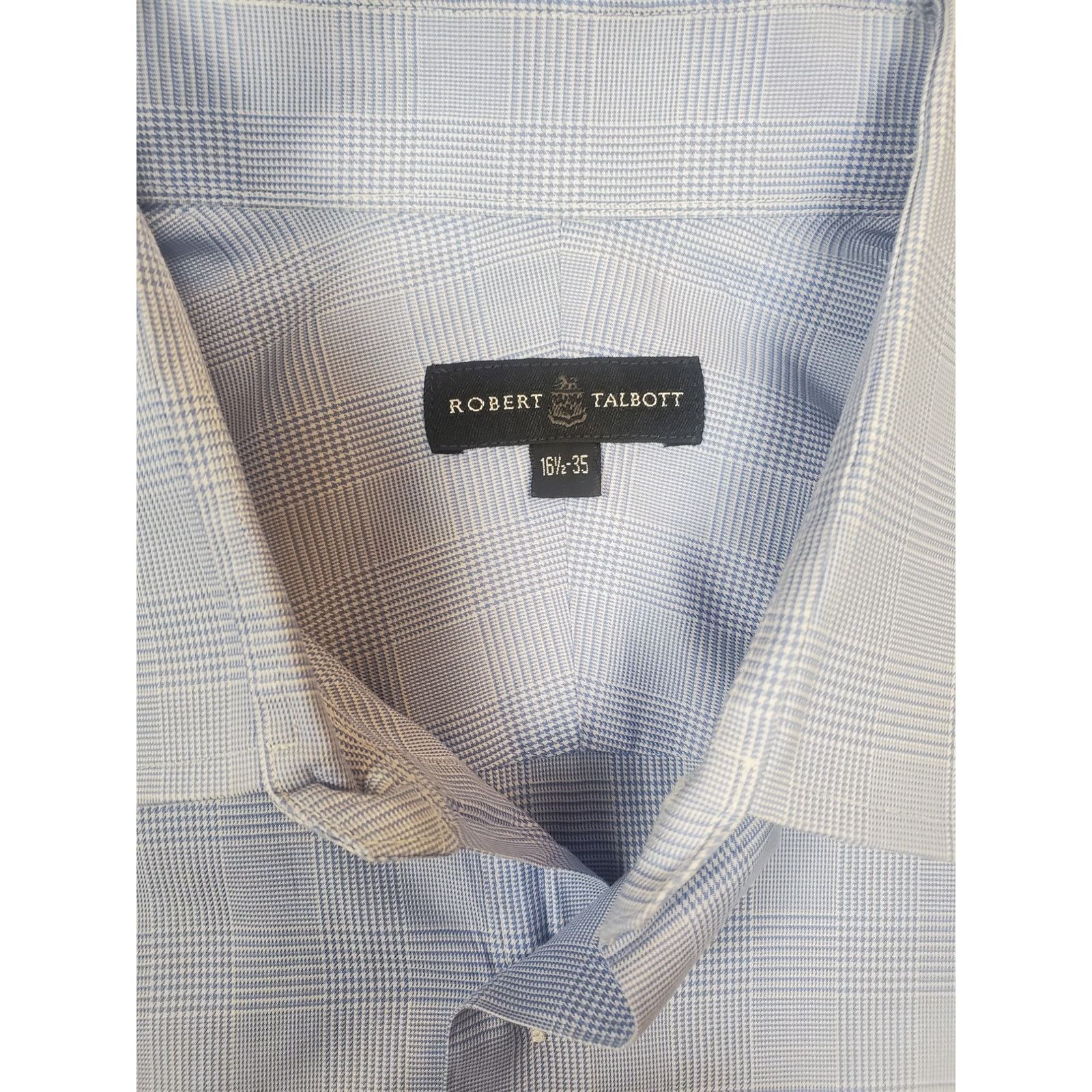 Robert Talbott Men's Robert Talbott 16.5- 35 Blue Button Up Dress Shirt Size US L / EU 52-54 / 3 - 4 Thumbnail