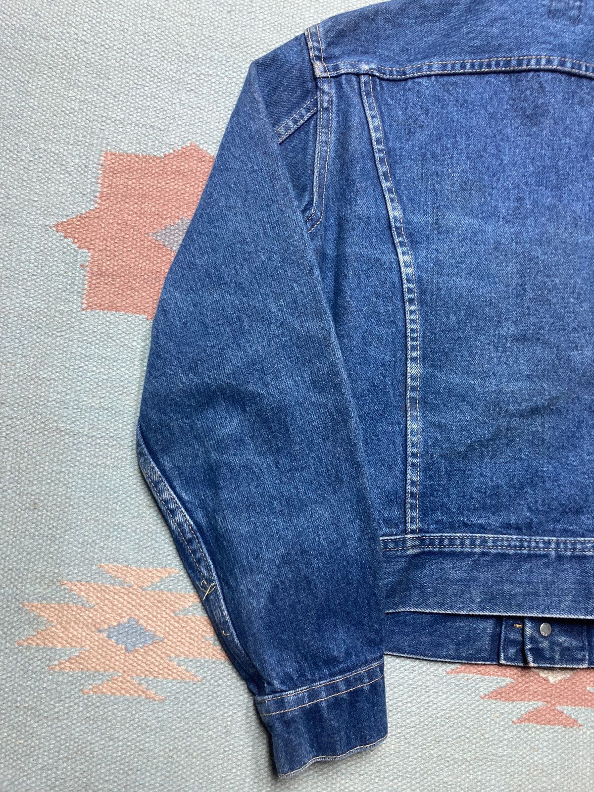 Lee × Vintage 70s lee denim trucker jacket PATD dark USA kids youth large? Size XS / US 0-2 / IT 36-38 - 8 Thumbnail