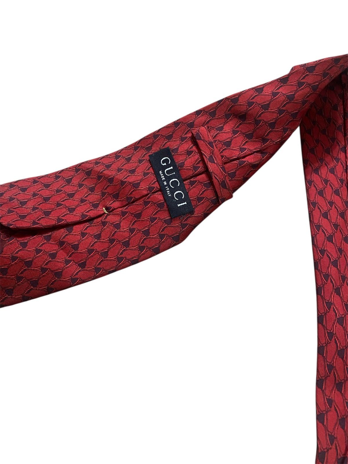 Designer × MCM × Other MCM Classic Silk Tie red Printed Geometric Red Links Size ONE SIZE - 2 Thumbnail