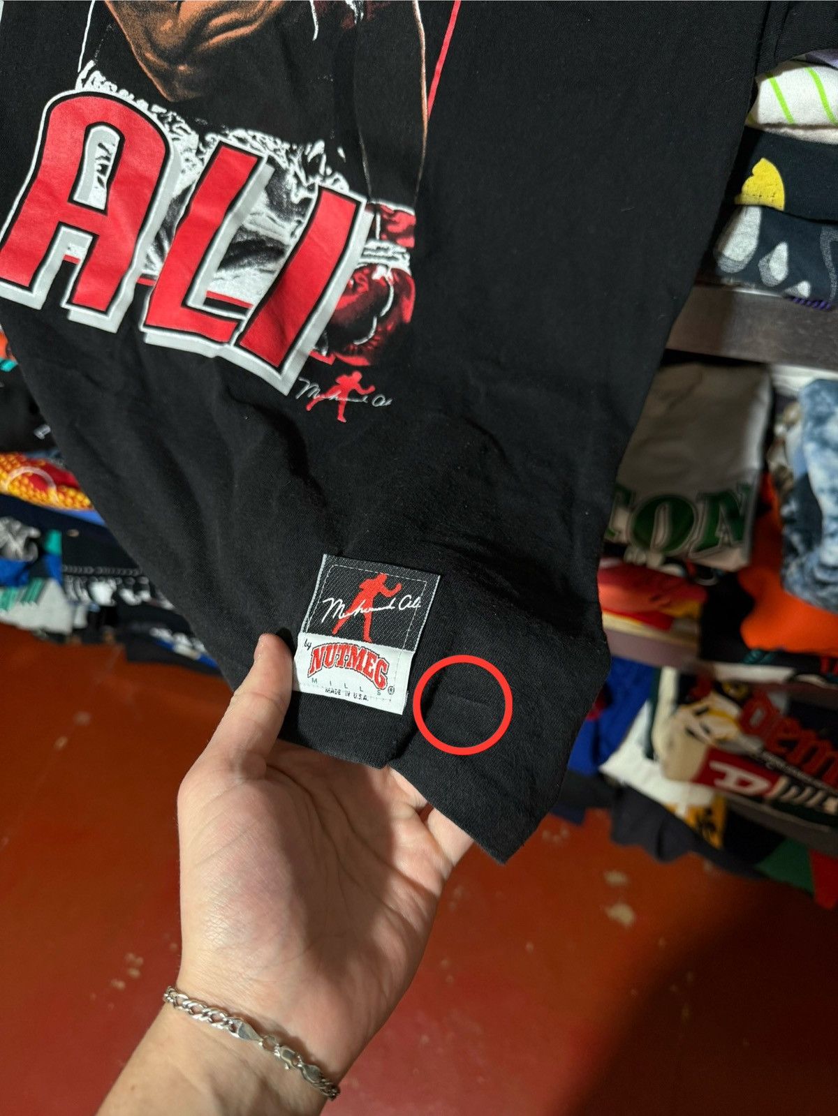 Nutmeg Vintage 1990’s Nutmeg Muhammad Ali Boving T-Shirt Y2K Hype Size US XXL / EU 58 / 5 - 9 Thumbnail