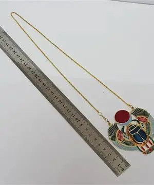 Other Handmade Egyptian scarab necklace with wings red sun disc Size ONE SIZE - 5 Thumbnail