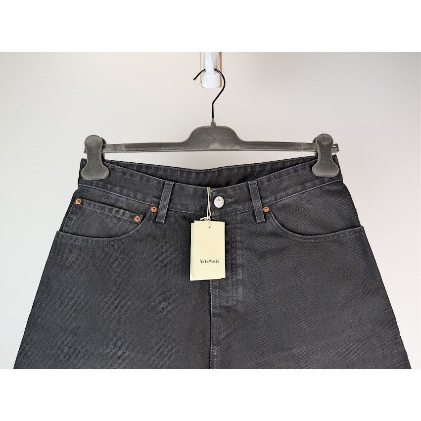 Vetements o1rshd1 Baggy Denim Shorts in Black Size US 30 / EU 46 - 3 Thumbnail
