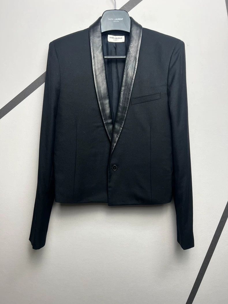 Saint Laurent Paris Saint Laurent Paris Green fruit collar wool jacket-2508 Size US M / EU 48-50 / 2 - 1 Thumbnail