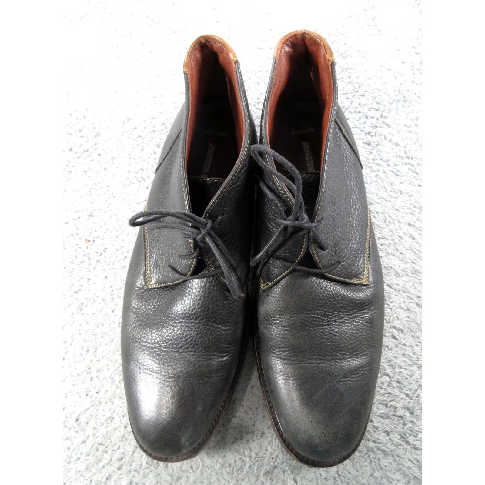 Johnston & Murphy Johnston & Murphy Chukka Boots Mens Size 12 Black Leather Memory Foam Ankle Size US 12 / EU 45 - 5 Thumbnail