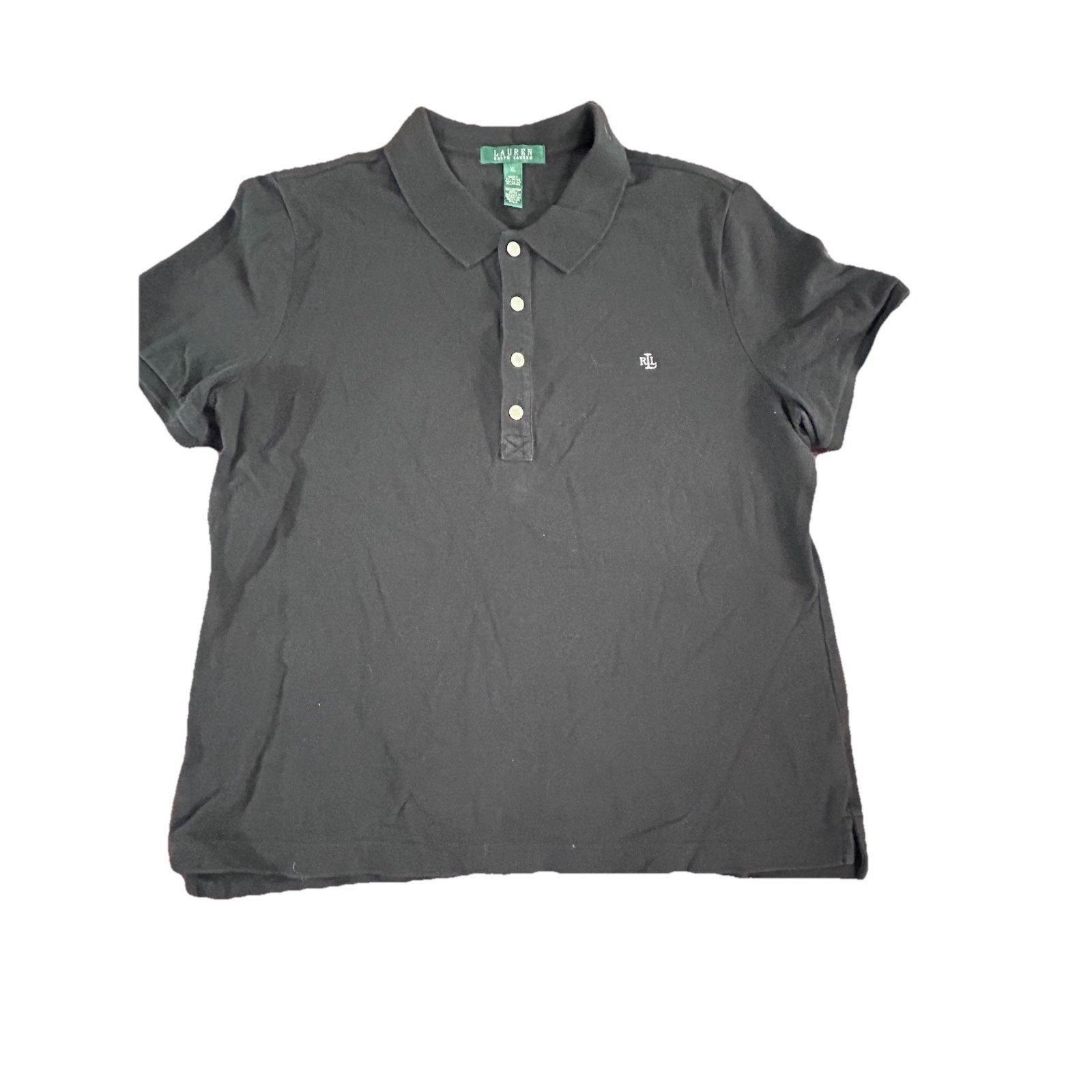 Ralph Lauren lauren ralph lauren womens XL Polo Black Cotton Metal Button Size XL / US 12-14 / IT 48-50 - 1 Thumbnail