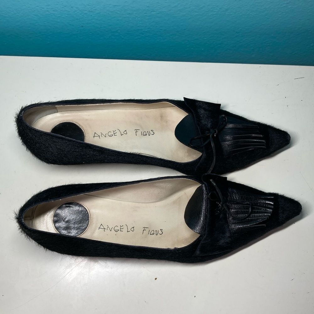 Angelo Figus Kitten Heel Pony Hair Heels 8.5