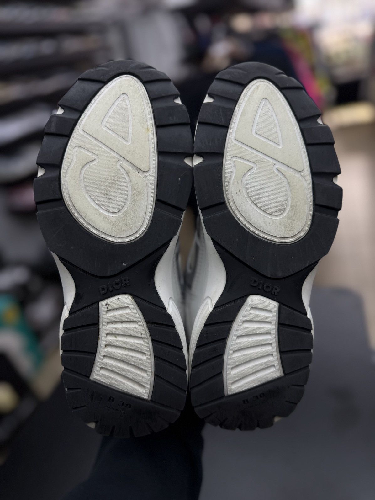 Dior Dior B30 White Reflective Silver Size 40EU/7US $1200 Retail Size US 7 / EU 40 - 16 Thumbnail