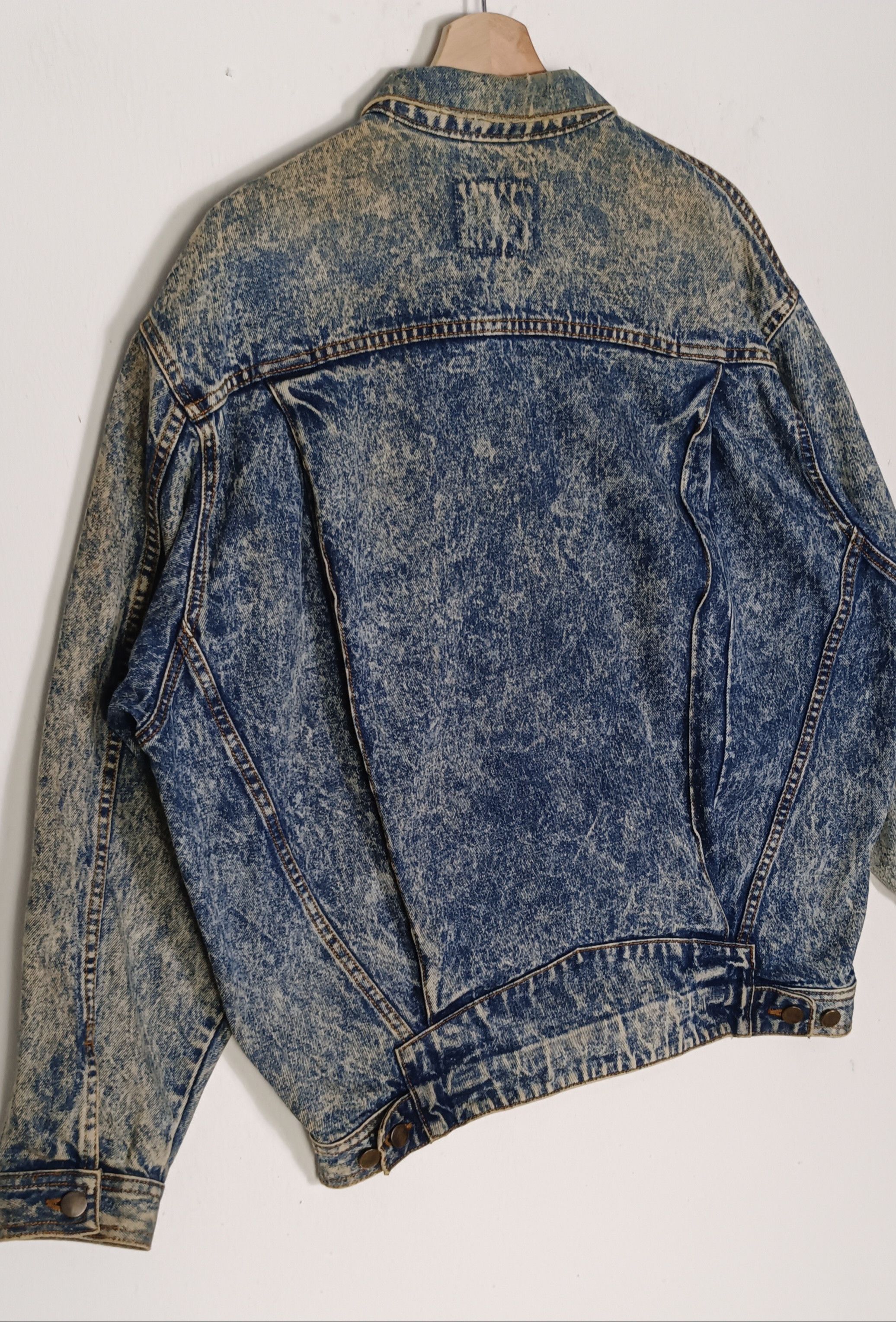 Japanese Brand × Vintage Vintage 💥Individuality Acid Wash Denim Jacket Size US XXL / EU 58 / 5 - 7 Thumbnail