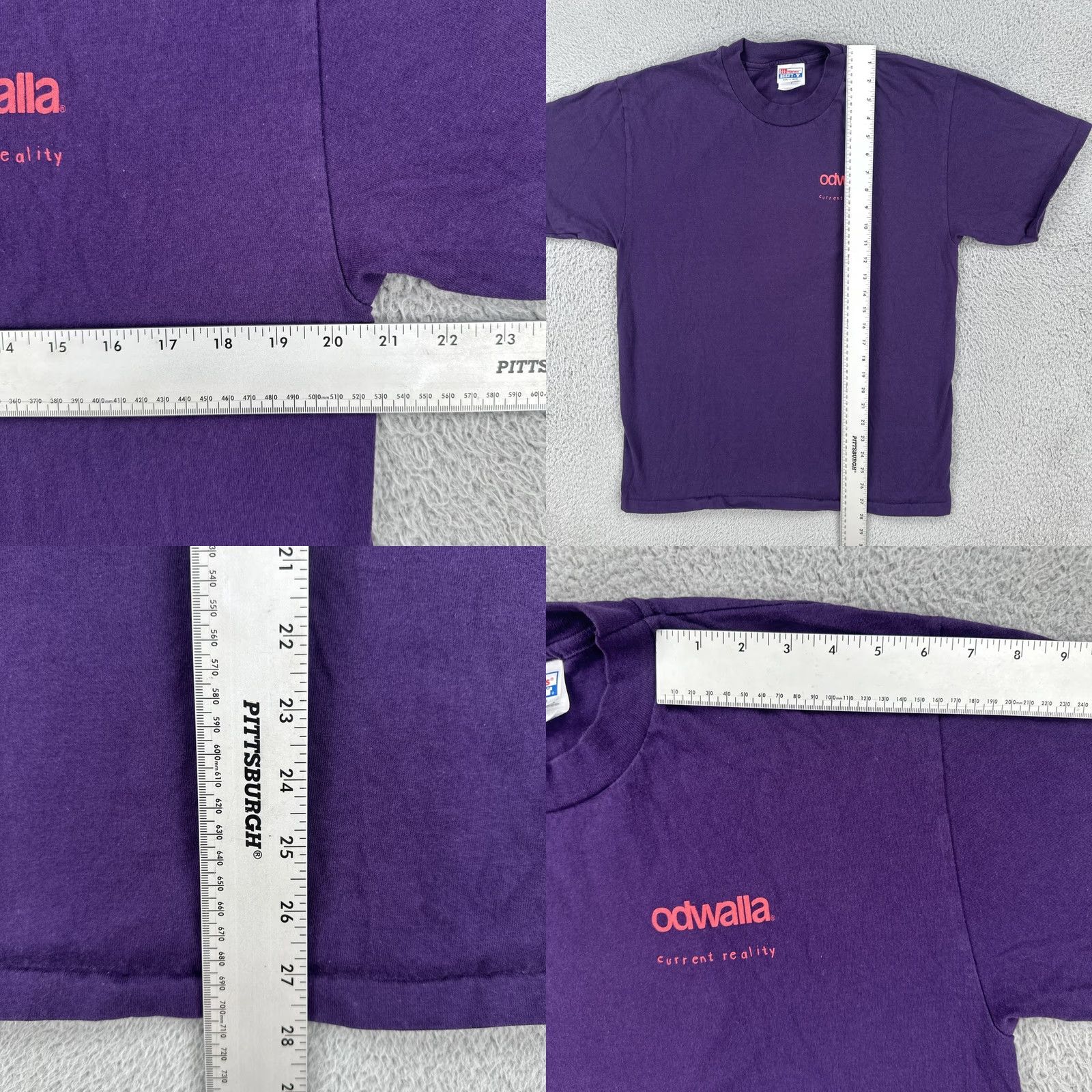 Hanes VINTAGE Hanes Beefy-T T-Shirt Purple Large 90s Hipster Hippie Mens Crew Neck Short Sleeve Size US L / EU 52-54 / 3 - 9 Thumbnail