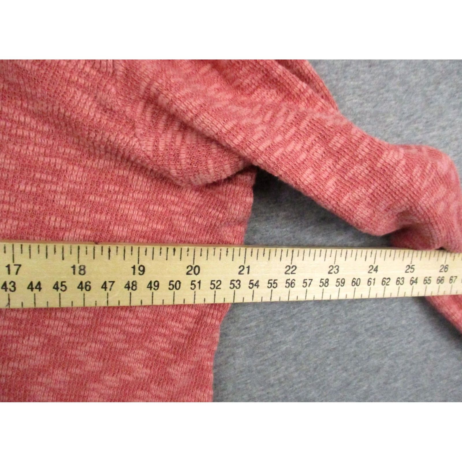 Anthropologie Left of Center Anthropologie Women's Medium Pink Knit Top Long Sleeve Raglan Sleeve Tunic Casual Size M / US 6-8 / IT 42-44 - 6 Thumbnail