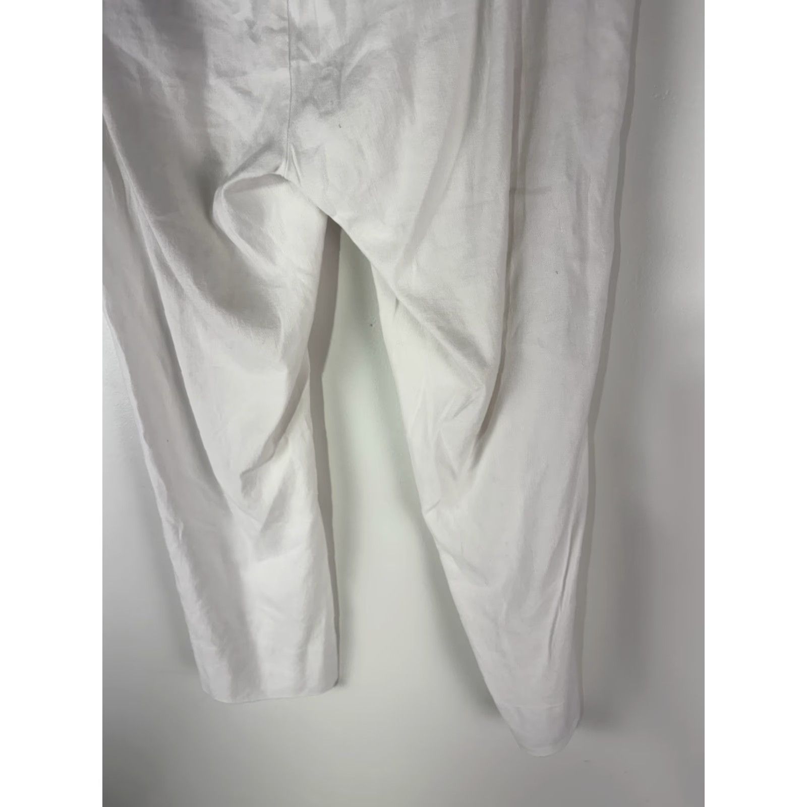 J. Jill J Jill Linen Stretch White Pull On Cropped Pants Womens Size M Size 32" / US 10 / IT 46 - 6 Thumbnail