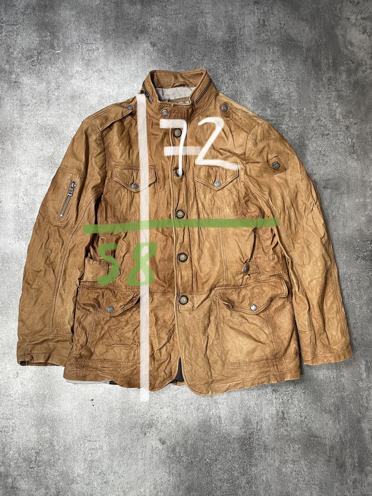Vintage 🔥RARE🔥Vintage Y2K Genuine Real Leather Jacket Solid Rare Size US L / EU 52-54 / 3 - 21 Thumbnail