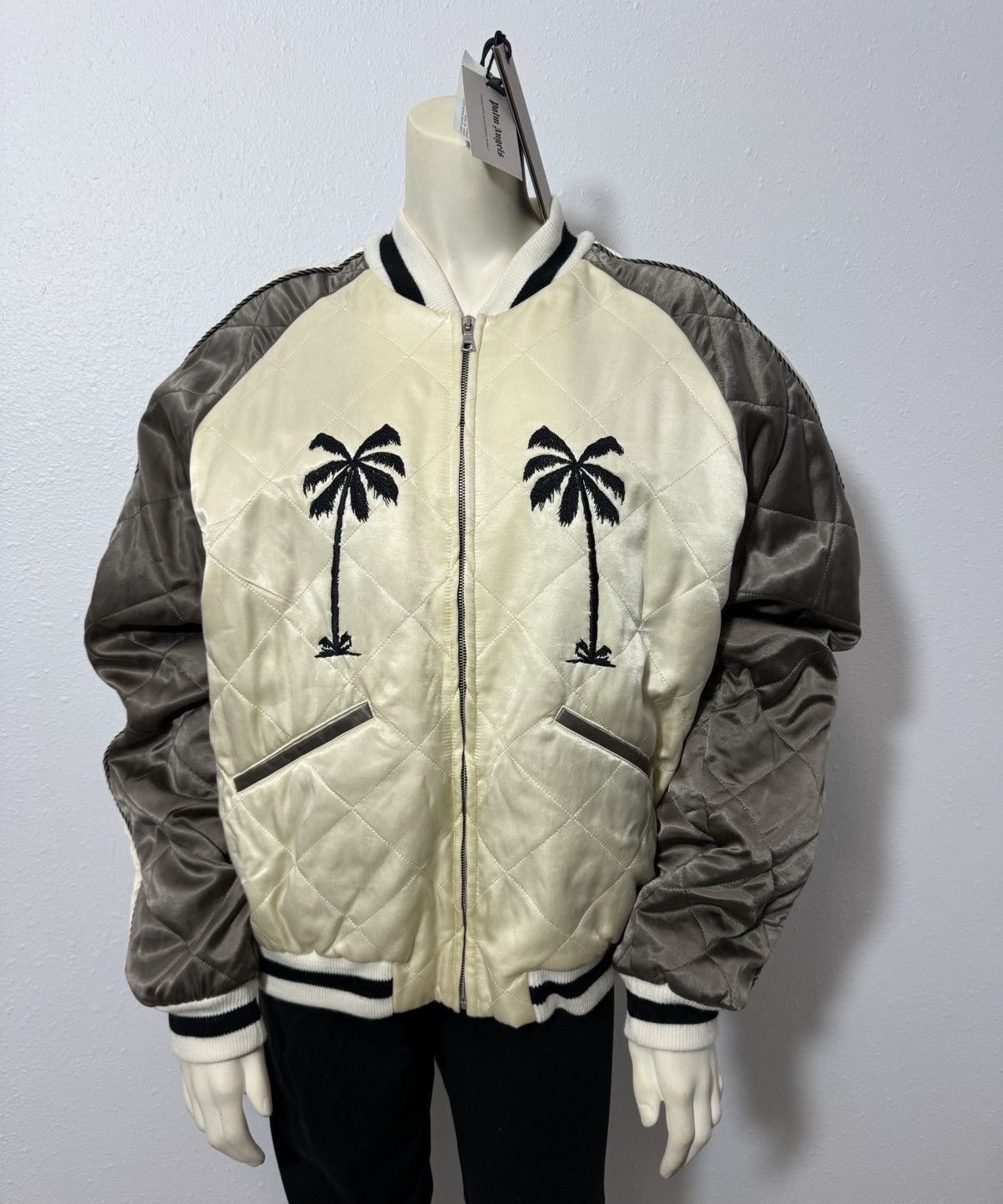 Palm Angels NWT Upsidedown Palm Sukajan Quilted Jacket Size US M / EU 48-50 / 2 - 1 Thumbnail