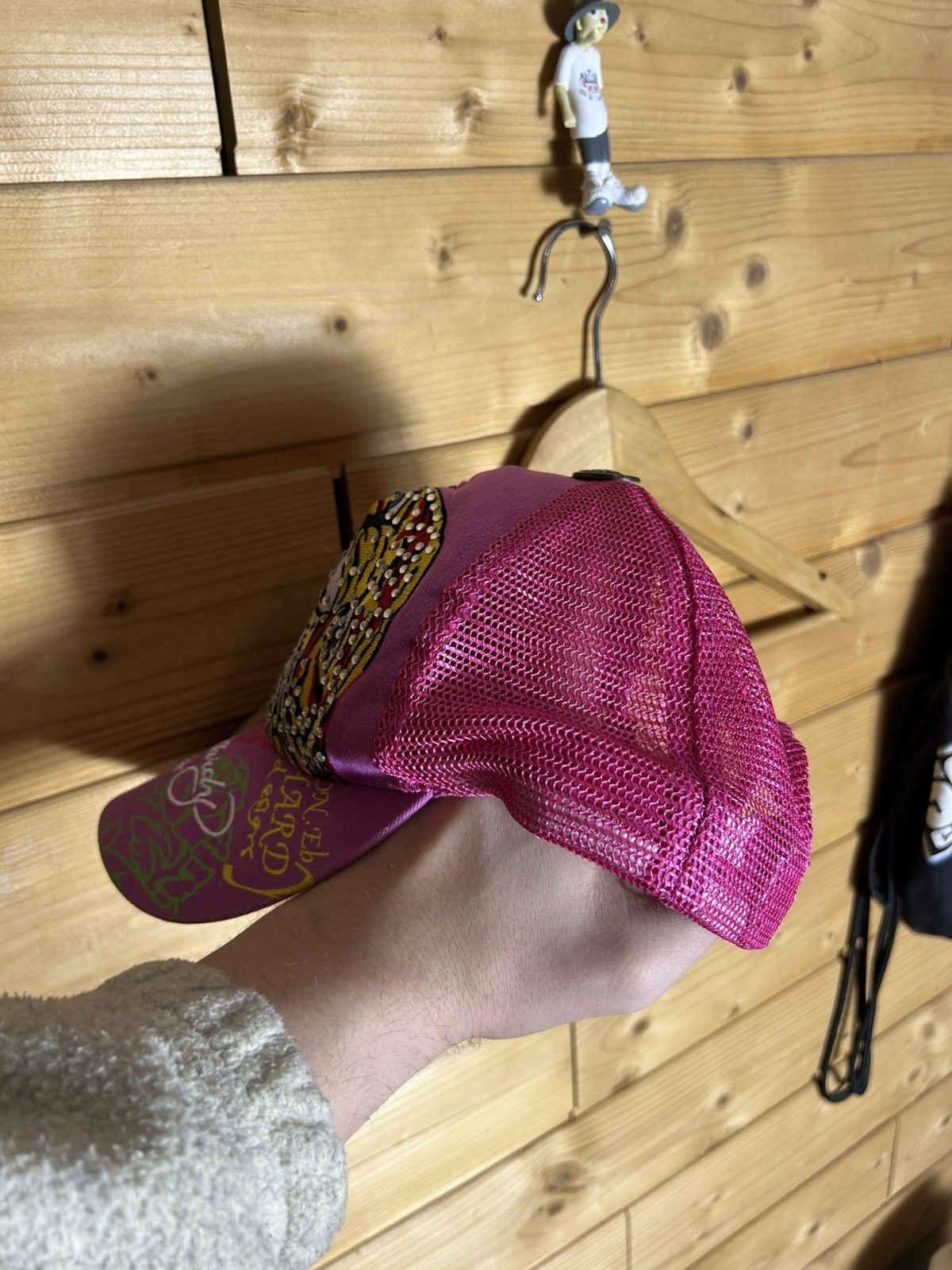 Ed Hardy Ed Hardy tiger flowers pink cap Size ONE SIZE - 3 Thumbnail