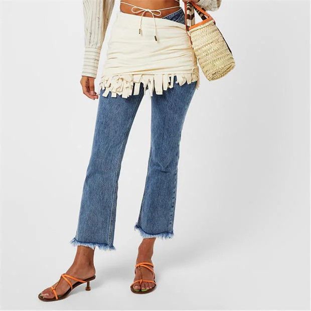 Jacquemus o1g2r1mq1024 Mini Skirt in White Size 27" / US 4 / IT 40 - 5 Thumbnail