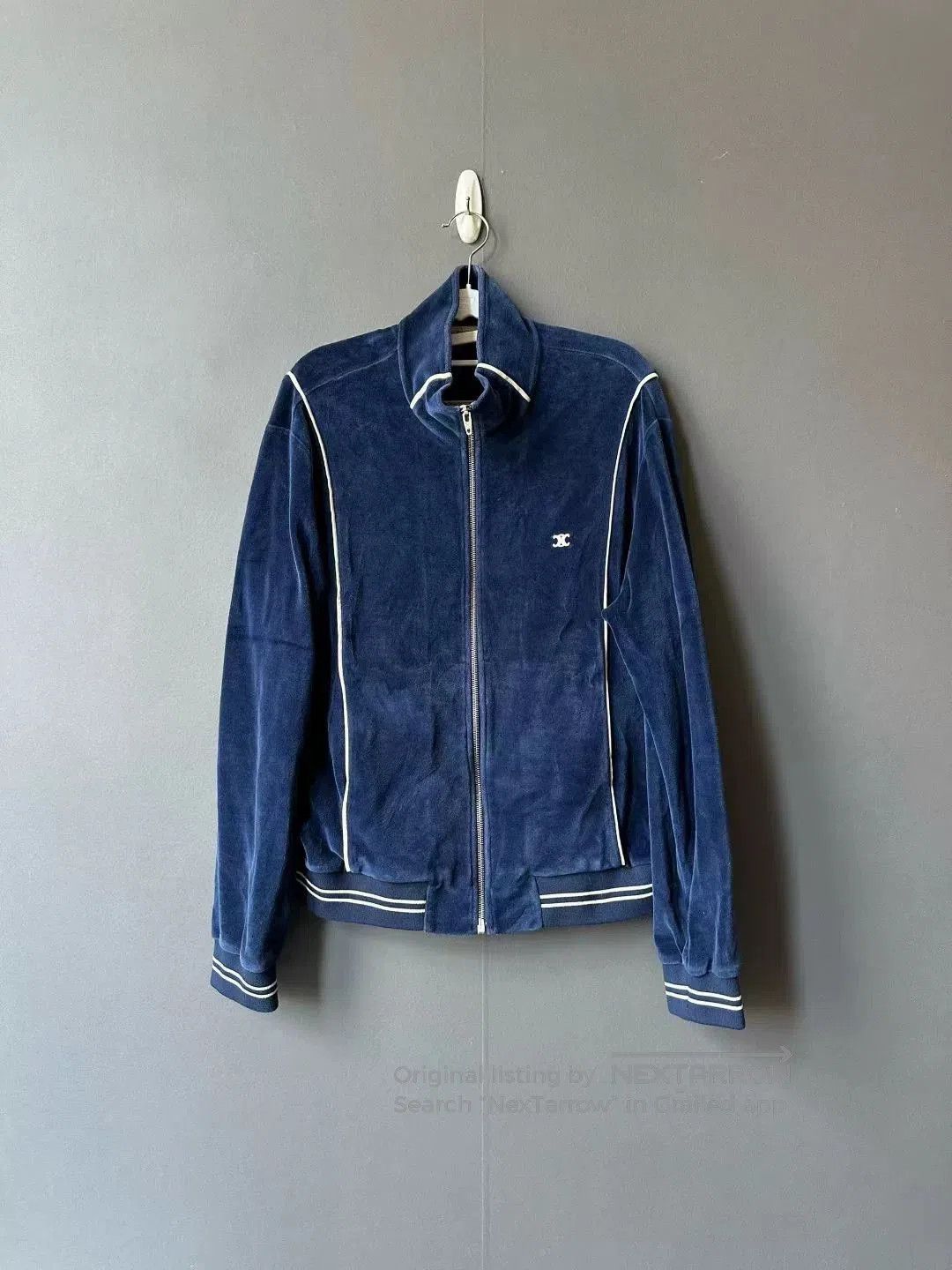 Celine celine blue velvet jacket in size large. Size US L / EU 52-54 / 3 - 1 Thumbnail