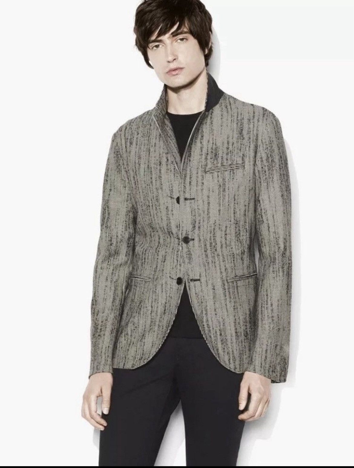 John Varvatos Deconstructed Houndstooth Jacket EU 48 USA 38 Size US M / EU 48-50 / 2 - 2 Thumbnail