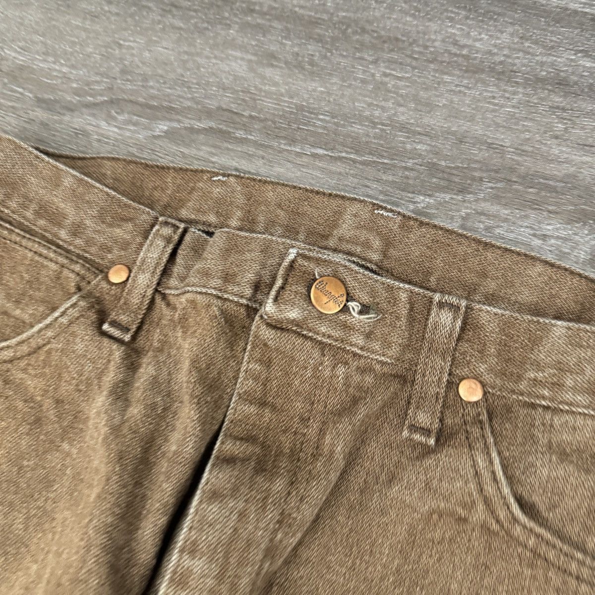 Vintage × Wrangler Vintage 90s wrangler mocha brown wide leg essential jeans Size US 33 - 5 Thumbnail