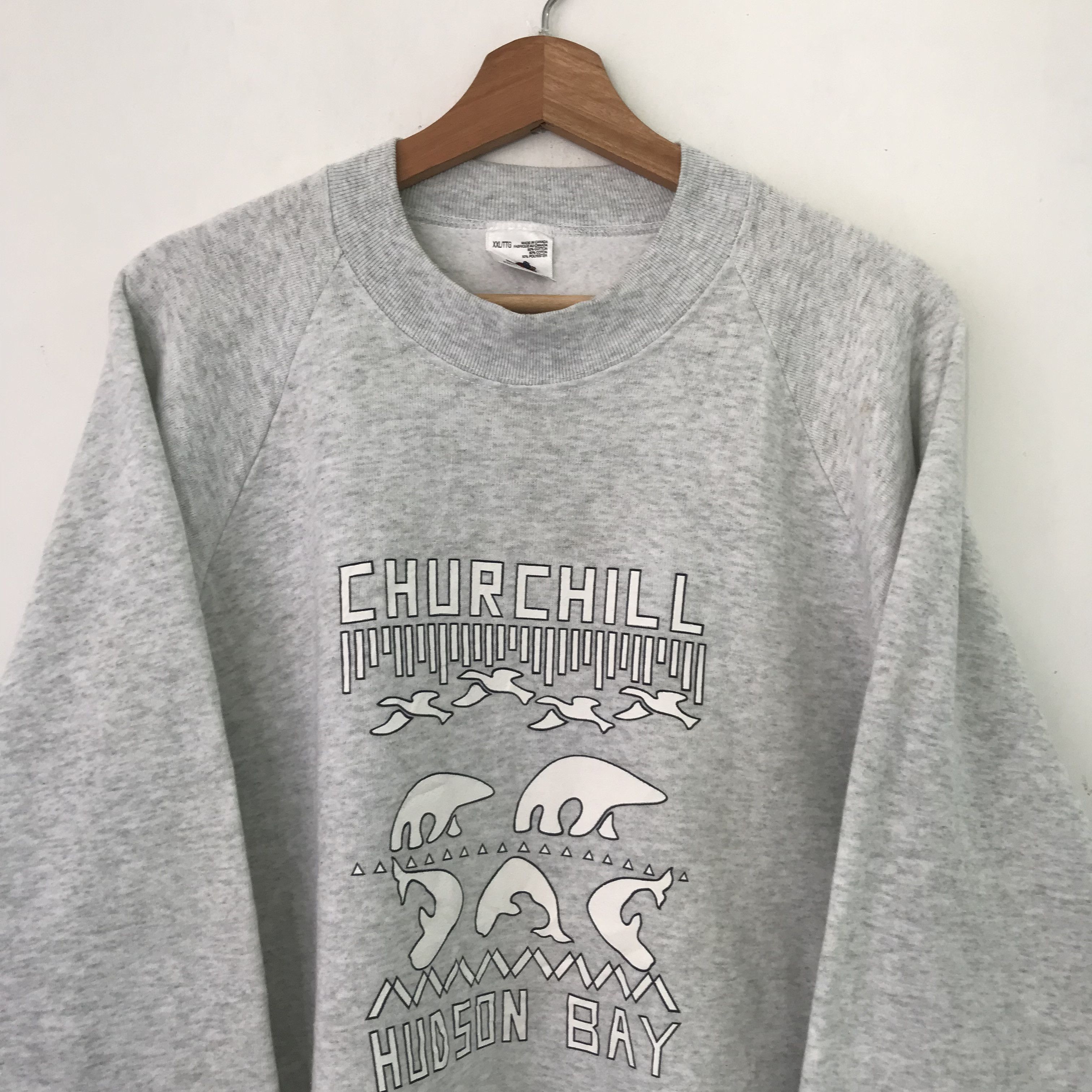 Fruit Of The Loom vintage fruit of the loom gray sweatshirt - 668 Size US XXL / EU 58 / 5 - 6 Thumbnail