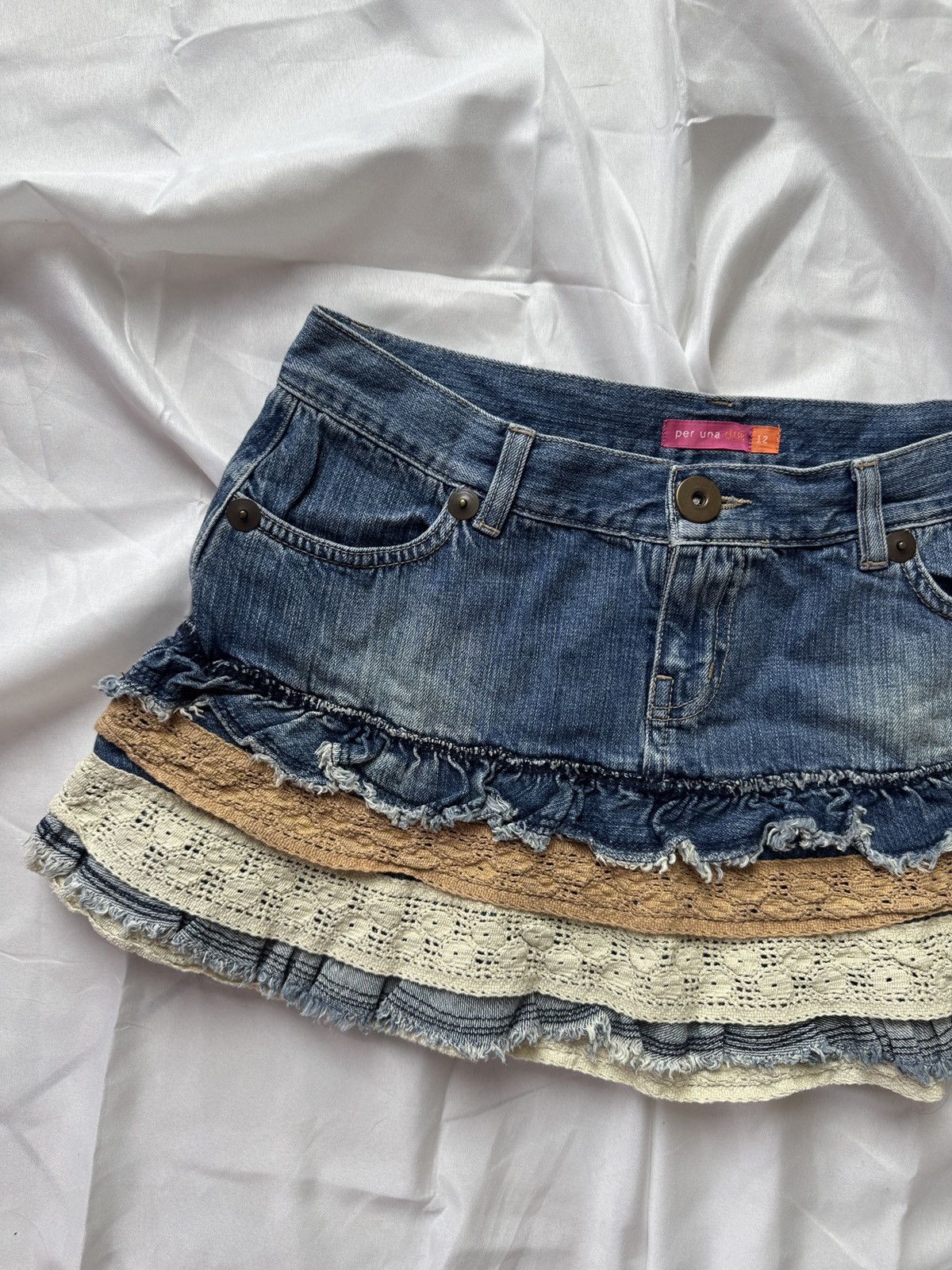 Hysteric Glamour Amazing Y2K Super Sexy 2000’s Vintage Boho Mini Skirt Size 27" / US 4 / IT 40 - 2 Thumbnail