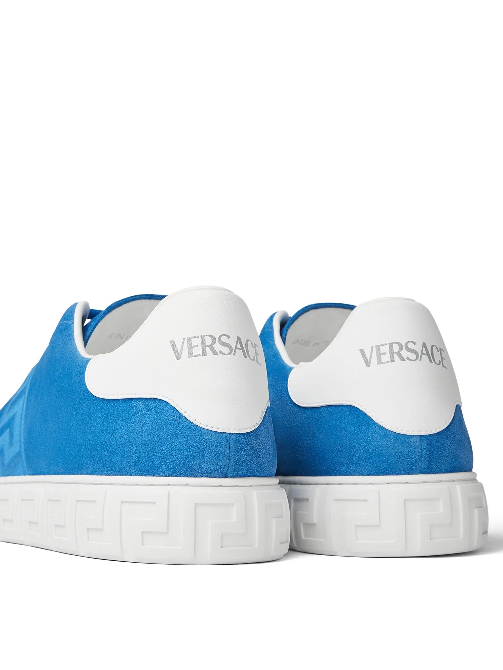 Versace os11x0126 Greca Suede Sneakers in Blue/White Size US 10 / EU 43 - 4 Thumbnail