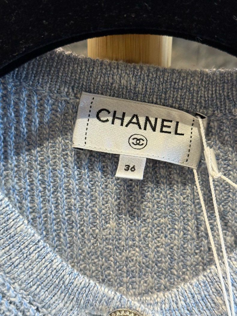 Chanel Chanel 23P light blue knitted cardigan coat Size XS / US 0-2 / IT 36-38 - 6 Thumbnail