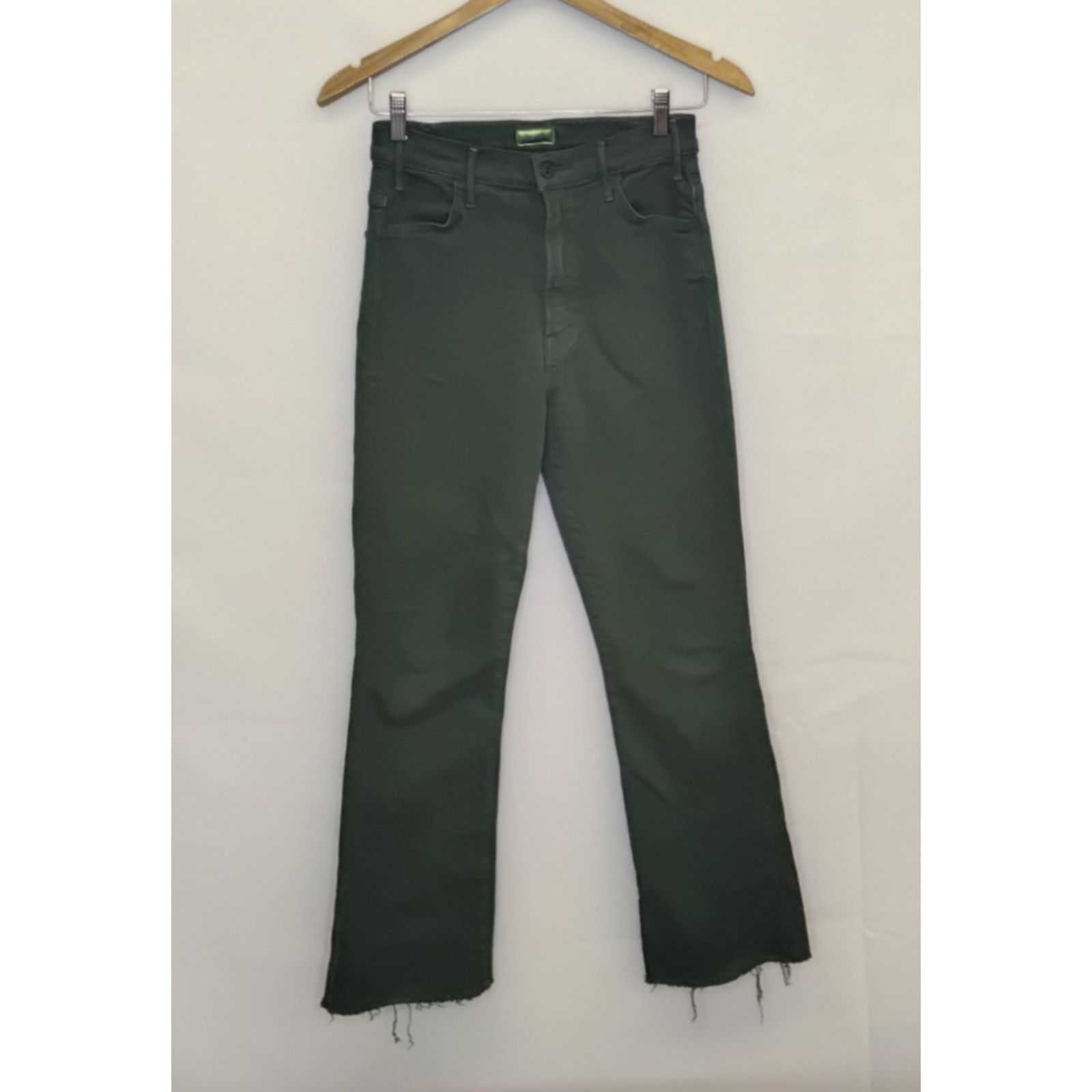 MOTHER Mother The Hustler Ankle Fray Women's 27" Green Distressed Size 27" / US 4 / IT 40 - 2 Thumbnail