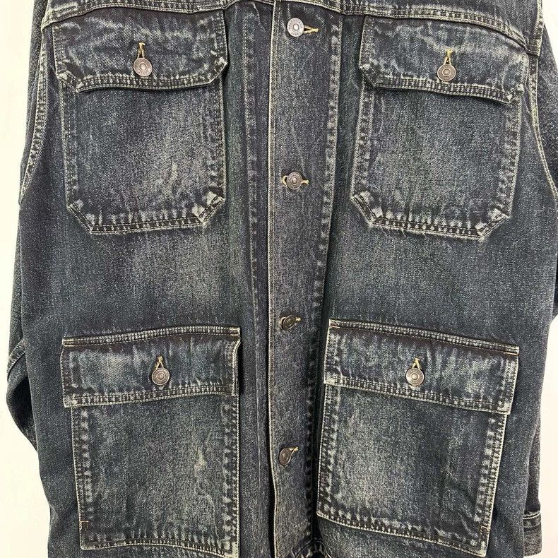 Balenciaga Balenciaga size 44 News embroidered logo denim jacket Size US S / EU 44-46 / 1 - 7 Thumbnail