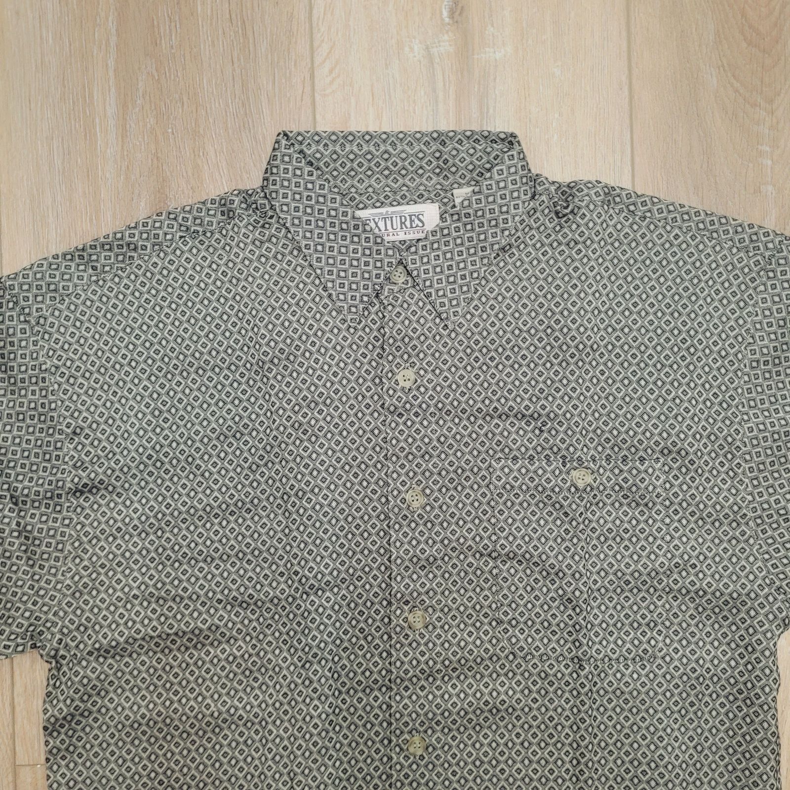 Natural Issue Natural Issue Shirt M VTG 90s Rayon Boxy Oversized Geometric Size US M / EU 48-50 / 2 - 2 Thumbnail