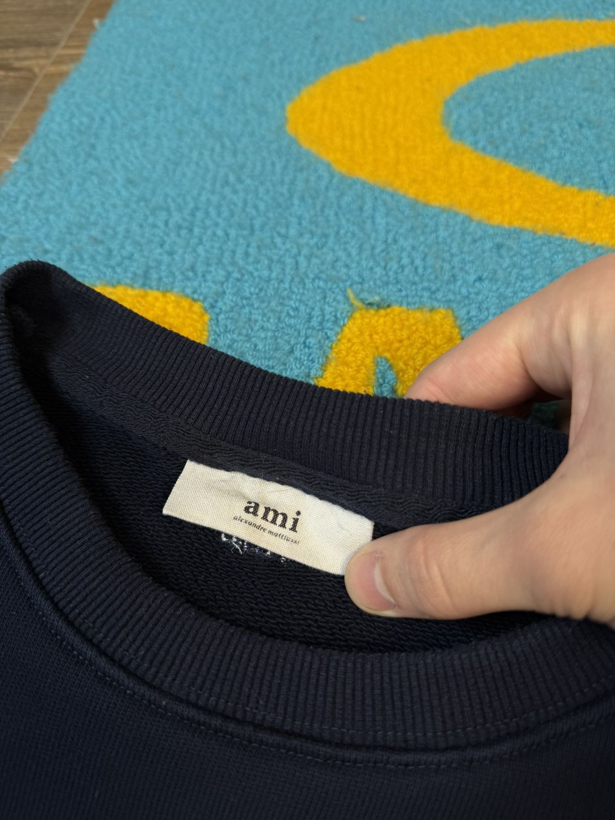 AMI AMI Logo Navy Blue Sweatshirt Size US L / EU 52-54 / 3 - 8 Thumbnail