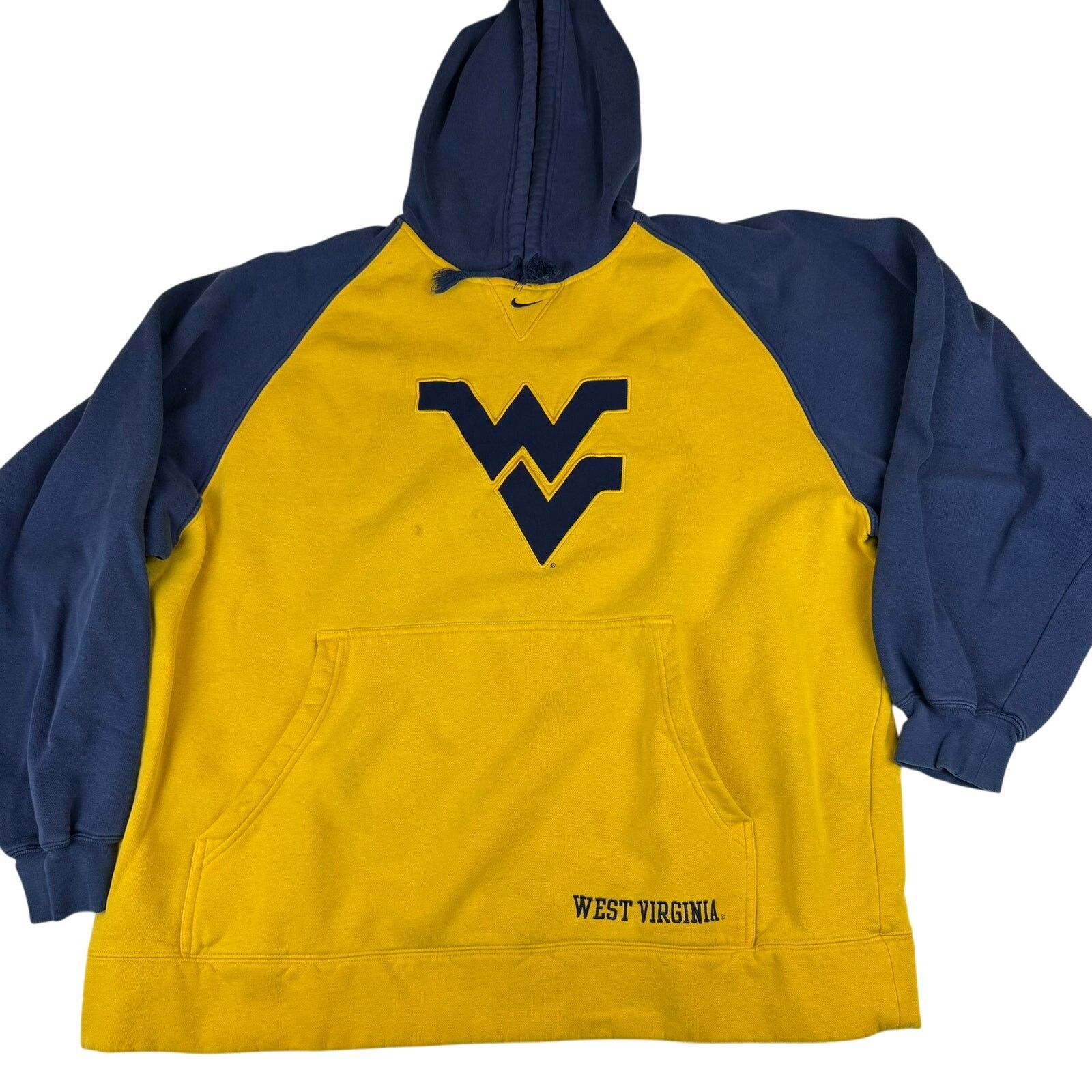 Nike Vintage Nike West Virginia Center Swoosh Hoodie - XL Size US XL / EU 56 / 4 - 1 Thumbnail